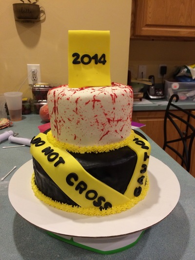 CSI Themed Grad Cake